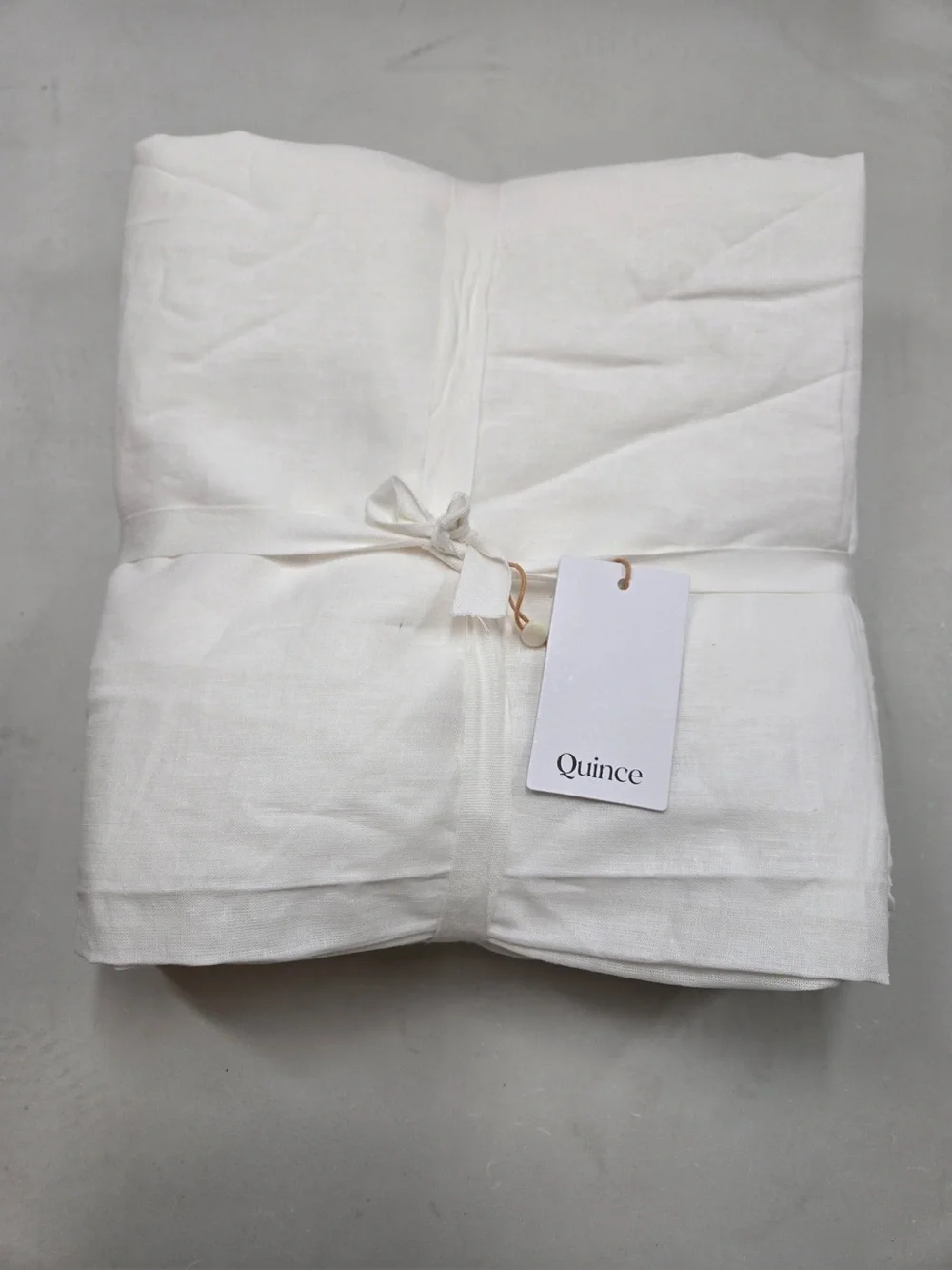 NWT QUINCE Set Of 2 48x96 European Linen Curtains White 0419
